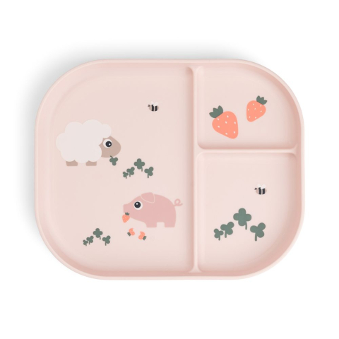 Done by Deer - Farfurie compartimentata Done by Deer Foodie Tiny Farm Powder