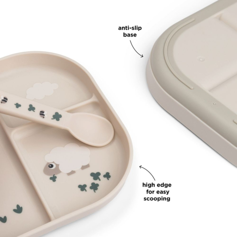 Farfurie compartimentata Done by Deer Foodie Tiny Farm Sand [2]