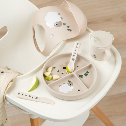 Farfurie compartimentata Stick&Stay Done by Deer Tiny Farm Sand [2]