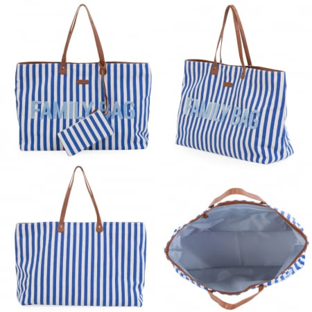 Geanta Childhome Family Bag Albastru/Alb [1]