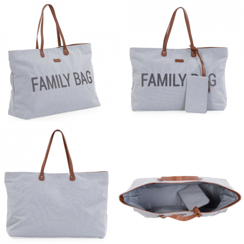 Geanta Childhome Family Bag Canvas Gri [1]