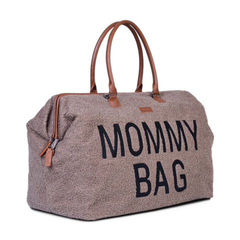 Geanta de bebe Childhome Mommy Bag Signature Teddy Soft Brown [1]