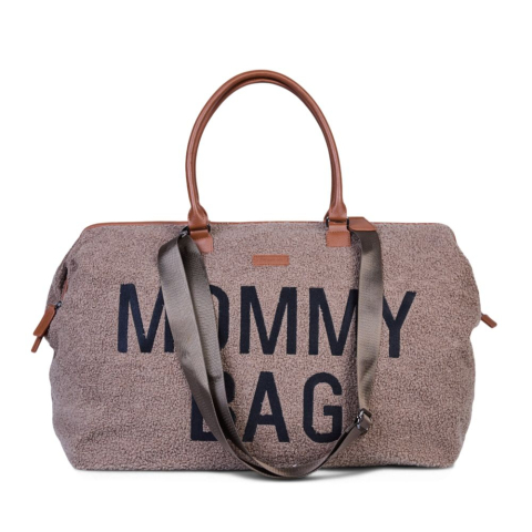 Geanta de bebe Childhome Mommy Bag Signature Teddy Soft Brown [3]