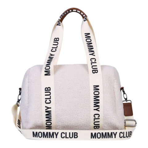 Geanta de bebe Childhome Mommy Club Signature Teddy Offwhite [3]