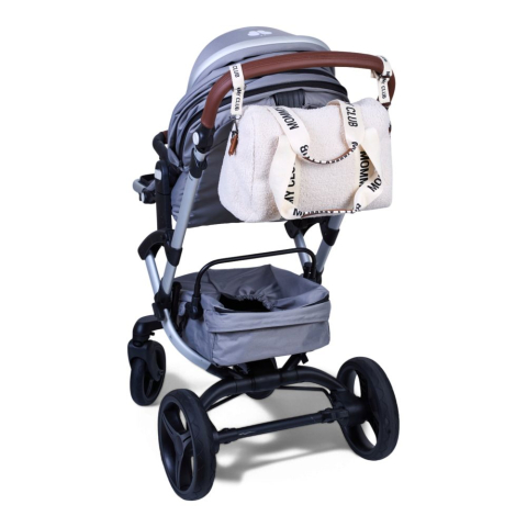 Geanta de bebe Childhome Mommy Club Signature Teddy Offwhite [8]