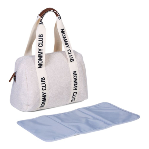 Geanta de bebe Childhome Mommy Club Signature Teddy Offwhite [5]