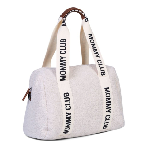 Geanta de bebe Childhome Mommy Club Signature Teddy Offwhite [2]