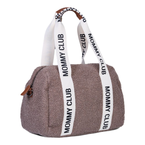 Geanta de bebe Childhome Mommy Club Signature Teddy Soft Brown [2]