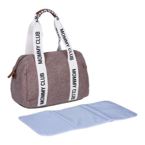 Geanta de bebe Childhome Mommy Club Signature Teddy Soft Brown [5]