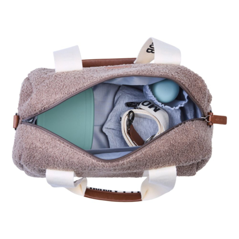 Geanta de bebe Childhome Mommy Club Signature Teddy Soft Brown [7]