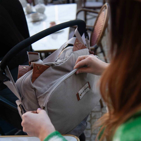 Geanta de infasat Baby On Board Titou Greige [9]