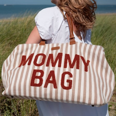 Geanta de infasat Childhome Mommy Bag Nude/Alb [5]