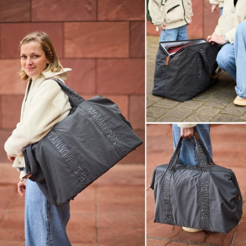 Geanta de infasat Childhome Mommy Bag Signature Urban Dark Grey [5]