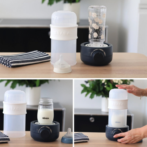 Incalzitor biberoane si sterilizator Beaba BabyMilk Second Night Blue [3]