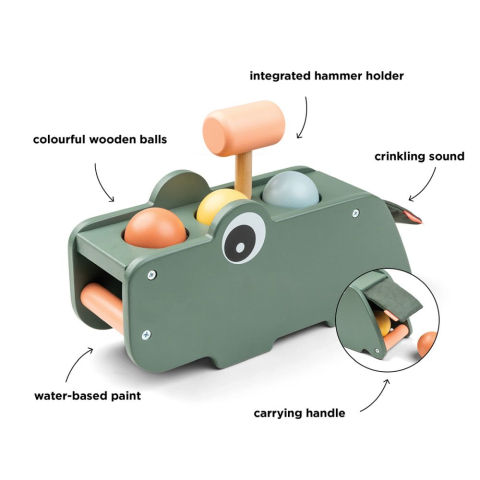 Joc educativ ciocan si bile Done by Deer Croco Green [4]