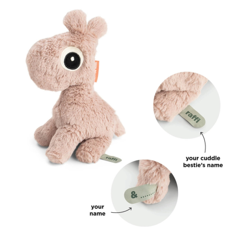 Jucarie de plus Done by Deer Cuddle Bestie Raffi Roz Pudra 26 cm [1]