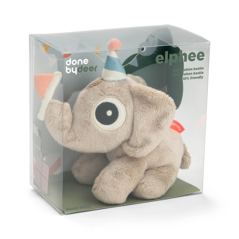 Jucarie de plus in cutie cadou Done by Deer Cuddle Bestie Elphee Bej [2]