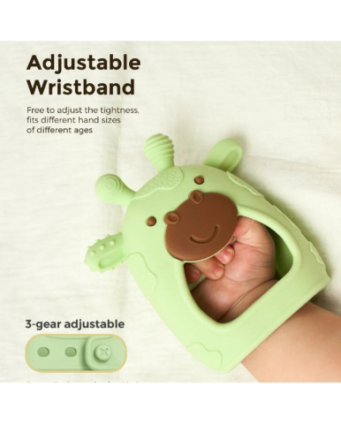 Jucarie dentitie din silicon Momcozy Green [1]