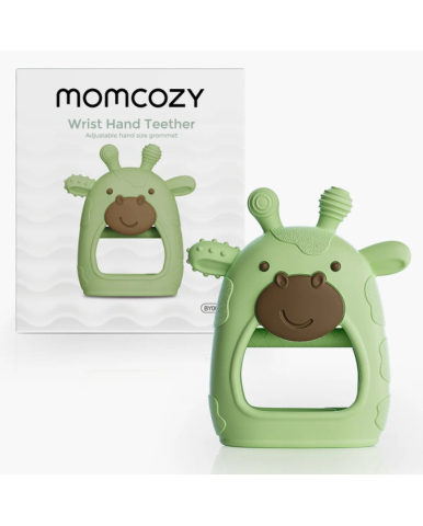 Momcozy - Jucarie dentitie din silicon Momcozy Green