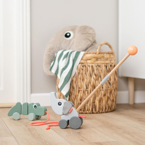 Jucarie Push Along Done by Deer din lemn Elphee Grey [4]