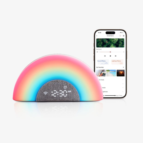 Momcozy - Lampa de veghe curcubeu Smart Momcozy cu lumina reglabila, sunet si aplicatie