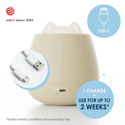 Lampa de veghe Nosiboo Zigg antrenor de somn pentru copii cu lumina rosie si temporizator Beige [4]