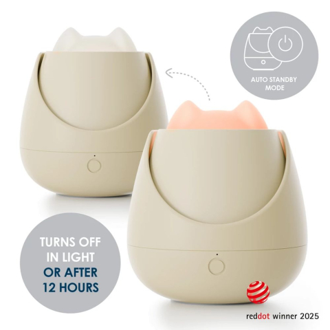 Lampa de veghe Nosiboo Zigg antrenor de somn pentru copii cu lumina rosie si temporizator Beige [7]