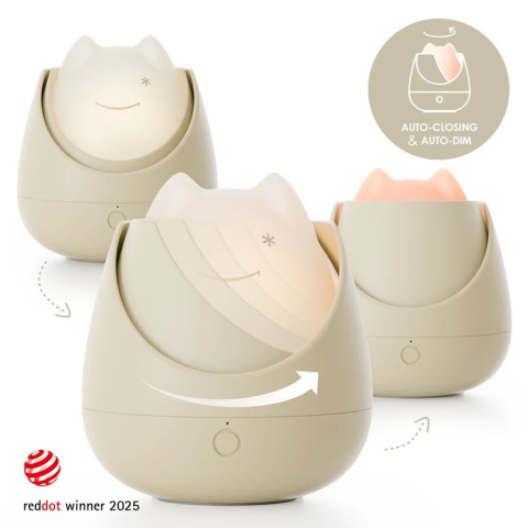 Lampa de veghe Nosiboo Zigg antrenor de somn pentru copii cu lumina rosie si temporizator Beige [1]