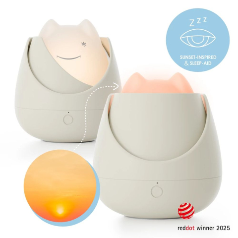 Lampa de veghe Nosiboo Zigg antrenor de somn pentru copii cu lumina rosie si temporizator Grey [6]