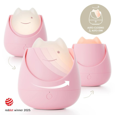 Lampa de veghe Nosiboo Zigg antrenor de somn pentru copii cu lumina rosie si temporizator Pink [1]