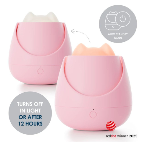 Lampa de veghe Nosiboo Zigg antrenor de somn pentru copii cu lumina rosie si temporizator Pink [7]