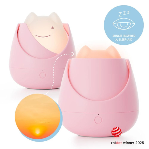 Lampa de veghe Nosiboo Zigg antrenor de somn pentru copii cu lumina rosie si temporizator Pink [6]