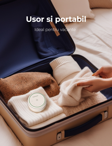 Lampa de veghe portabila Momcozy cu sunete albe cu acumulator si temporizator [7]