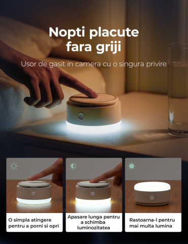 Lampa de veghe portabila Momcozy cu sunete albe cu acumulator si temporizator [5]