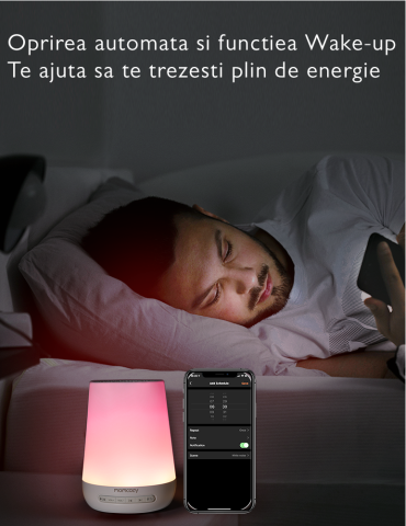 Lampa de veghe Smart Momcozy cu lumina reglabila, sunet si aplicatie [6]