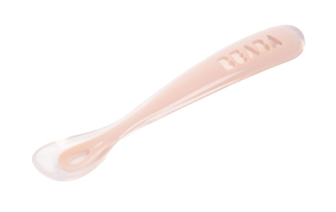 Masa Bebelusului - Lingurita silicon +4 luni Beaba Cotton Candy