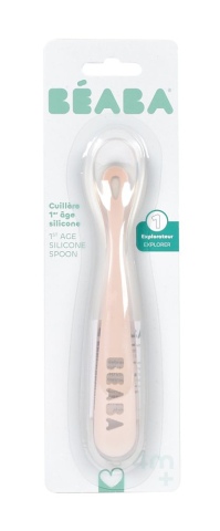 Lingurita silicon +4 luni Beaba Cotton Candy [2]