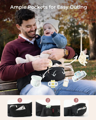 Marsupiu Momcozy cu sezut Black [7]