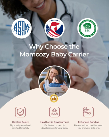 Marsupiu Momcozy cu sezut Mesh respirabil Grey [10]