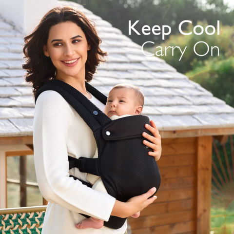 Marsupiu nou nascut Momcozy Air Mesh Black [4]