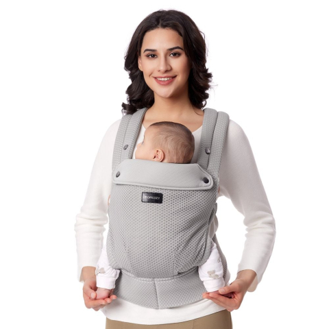 Momcozy - Marsupiu nou nascut Momcozy Air Mesh Grey