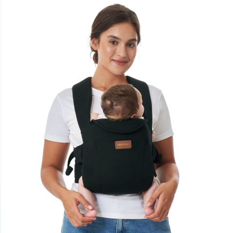Marsupiu nou nascut Momcozy WeeSnug bumbac Black [2]