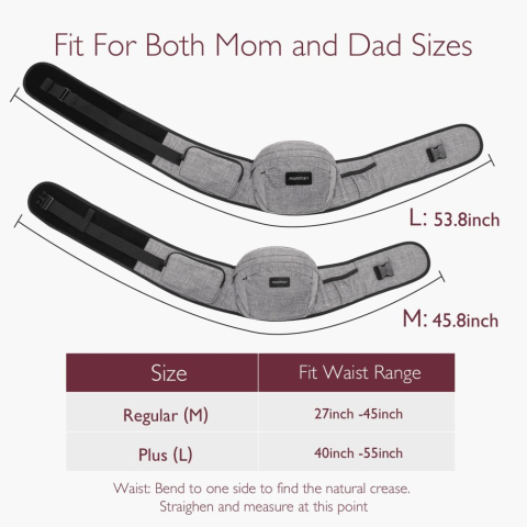 Marsupiu tip sezut Momcozy M Grey [4]