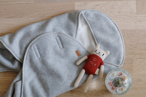 Paturica de infasat BabyNomade 0-6 luni Heather Grey [1]