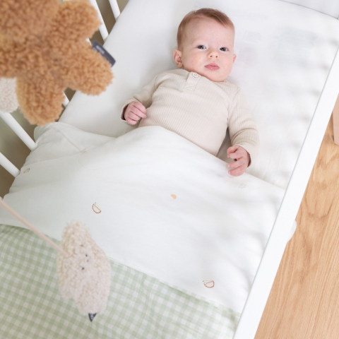 Paturica Childhome Jerse 80x100 cm Jerse/Muselina Verde [1]