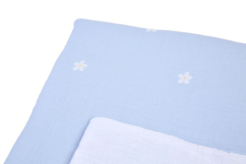 Paturica Childhome Jerse 80x100 cm Muslin/Blue Flower [1]