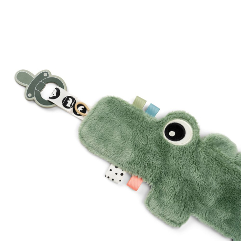Paturica de atasat suzeta Done by Deer Cozy Friend Croco Green [1]
