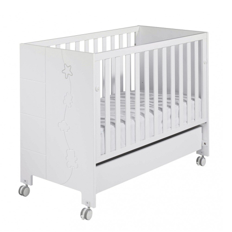 Micuna - Patut Micuna Cu Baza Reclinabila Juliette Relax 120x60 cm Alb