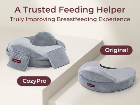 Perna Alaptare Momcozy CozyPro cu suport ergonomic lombar Grey [5]