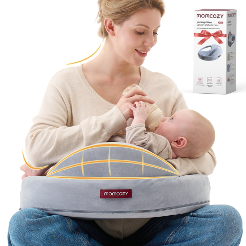 Perna alaptare Momcozy Exclusive din spuma cu memorie Grey [1]